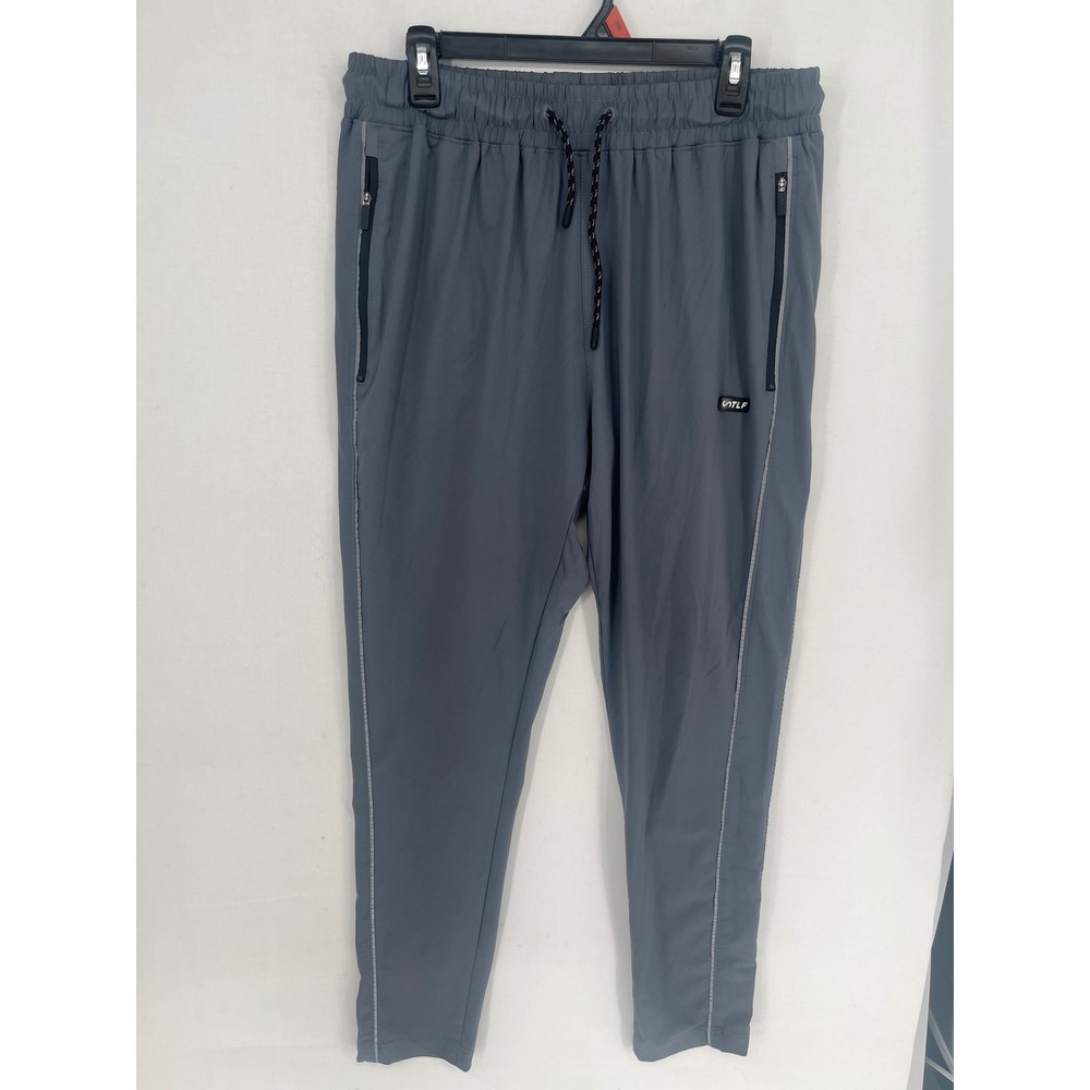 TLF Take Life Further Mens Joggers Gray Athletic Training Pants Size Large